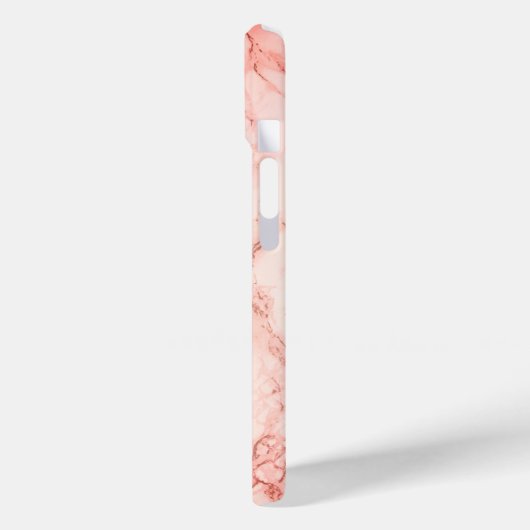 ピンクの塩パーソナライズされた大理石お洒落とスタイリッシュ Case-Mate iPhoneケース (裏面 / 左)