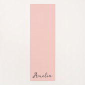 ピンクの塩無地の色 ヨガマット (正面)
