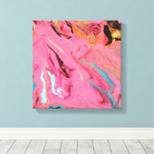 ピンクの塩 キャンバスプリント (インサイチュ (ウッドフロア))