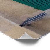 ピンクの壁に黒い屋外のスケ色彩の鮮やかンス ポスター (角)