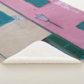 ピンクの壁に黒い屋外用ス絵を描コンス シェルパブランケット (3/4)