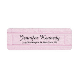 ピンクの壁クラスユニークスクリプトクリエイティブプレーン ラベル