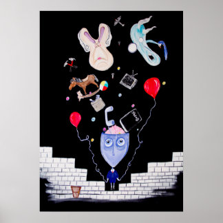 ピンクの壁20x28 ポスター