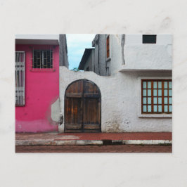 ピンクの壁、湾曲したドア、ガラパゴス諸島 ポストカード