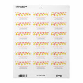 ピンクの夏のデイジーポップ・アートの花おもしろい誕生日アドレス ラベル (フルシート)