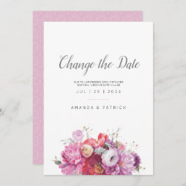 ピンクの夏のフローラの結婚水の色救のThe Dat セーブザデート