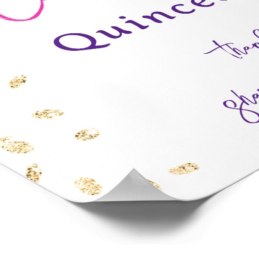 ピンクの夏のフローラ水の色キンセアニェラへようこそ ポスター (角)