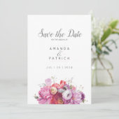 ピンクの夏のフローラ水結婚色の セーブザデート (スタンド正面)