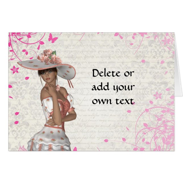 ピンクの夏の少女 (正面横)