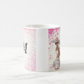 ピンクの夏の少女 コーヒーマグカップ (中央)