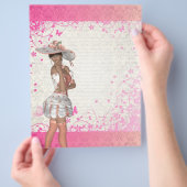ピンクの夏の少女 チラシ (手)
