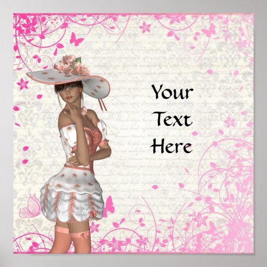 ピンクの夏の少女 ポスター (正面)