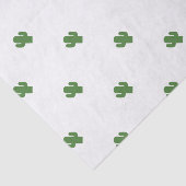 ピンクの夏の幸せな緑のサボテン 薄葉紙 (詳細)