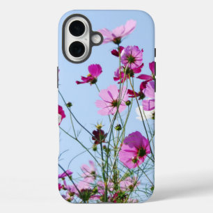 ピンクの夏の牧草地写真 iPhone 16 PLUSケース