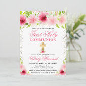 ピンクの夏の花が聖餐式に 招待状 (スタンド正面)