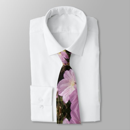 ピンクの夏の花フォトタイ ネクタイ (タイ)
