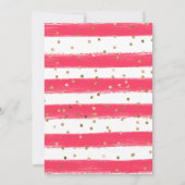 ピンクの夏の花フレーム甘い16 サンキューカード (裏面)