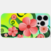 ピンクの夏の花熱帯ハイビスカスフローラタフ Case-Mate iPhoneケース (裏面 (横))