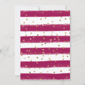 ピンクの夏の花結婚枠 サンキューカード (裏面)