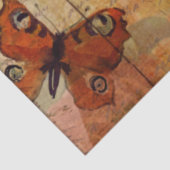 ピンクの夏の蝶と花Ephemera 薄葉紙 (詳細)