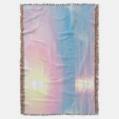 ピンクの夕日の幻想的な風景 スローブランケット (正面縦)