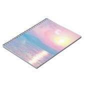 ピンクの夕日の幻想的な風景 ノートブック (左側)