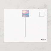 ピンクの夕日の幻想的な風景 ポストカード (裏面)