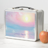 ピンクの夕日の幻想的な風景 メタルランチボックス (インサイチュ)