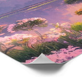 ピンクの夕暮れの囁き ポスター (角)