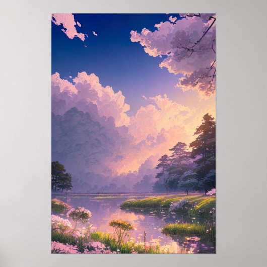 ピンクの夕暮れの囁き ポスター (正面)