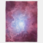 ピンクの外側空間 フリースブランケット (正面)