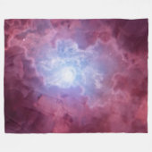 ピンクの外側空間 フリースブランケット (正面(横))