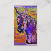 ピンクの多彩の馬 名刺 (裏面)