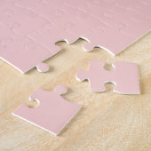 ピンクの多肉質の水色フローラリース ジグソーパズル (側面)