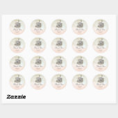 ピンクの夢のようなおとぎ話の絵本の城のプリンセス ラウンドシール (シート)