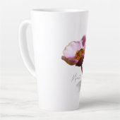 ピンクの夢の花 – エレガントファンタジー自然 カフェラテマグ (左アングル)