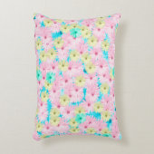 ピンクの夢ひまわりガーリー枕 アクセントクッション (正面(垂直))