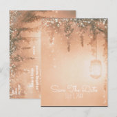 ピンクの夢見るような素朴な森 保存日 案内ポストカード (正面/裏面)