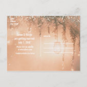 ピンクの夢見るような素朴な森 保存日 案内ポストカード (裏面)