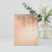 ピンクの夢見るような素朴な森 保存日 案内ポストカード (スタンド正面)