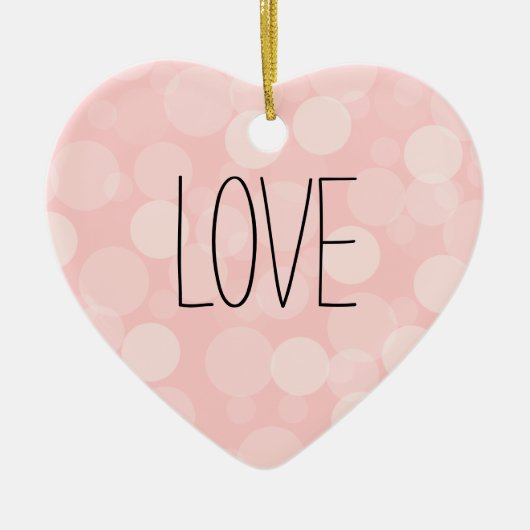 ピンクの夢 セラミックオーナメント (正面)