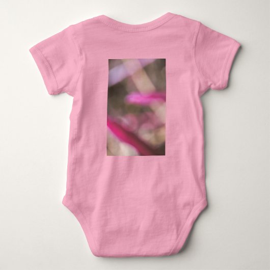 ピンクの夢 ベビーボディスーツ (裏面)