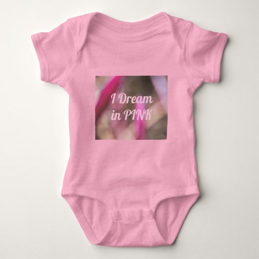 ピンクの夢 ベビーボディスーツ (正面)