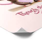 ピンクの大きな耳の赤ちゃんマウスを追加テキスト, ポスター (角)