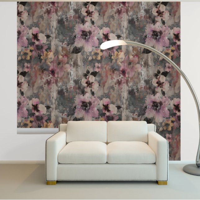 ピンクの大きな花の花柄 壁紙 (クリエイターアップロード済み)