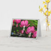 ピンクの大げさに同情する人の写真のブランクのメッセージカード カード (黄色い花)