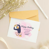 ピンクの大人の誕生日カードあなたがクラシック シーズンカード