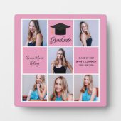 ピンクの大学院フォトコラージュかわいい卒業 フォトプラーク (正面)
