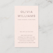 ピンクの大学院生の卒業ネットワーク写真のアーチ 名刺 (裏面)