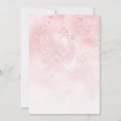 ピンクの大理石に甘い16バルーングリッター 招待状 (裏面)